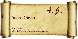 Ámon János névjegykártya